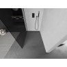 Mexen Kioto Walk-in shower wall 130 x 200 cm, graphite 8 mm, black - 800-130-101-70-40