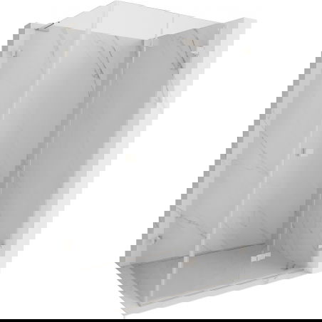 Mexen Lunar-F L Right Folding Shower Enclosure 85 x 70 cm, Transparent, Brushed Nickel - 836L-085-070-97-00-P