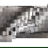Mexen Lunar-F L folding shower cabin right 90 x 90 cm, transparent, brushed nickel - 836L-090-090-97-00-P