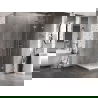 Mexen Lunar-F L folding shower cabin right 90 x 90 cm, transparent, brushed nickel - 836L-090-090-97-00-P
