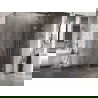 Mexen Lunar-F L folding shower cabin right 90 x 90 cm, transparent, brushed nickel - 836L-090-090-97-00-P