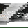 Mexen Kioto Walk-in Shower Wall 70 x 200 cm, White Pattern 8 mm, Chrome - 800-070-101-01-85