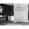 Mexen Kioto Walk-in Shower Wall 90 x 200 cm, White Pattern 8 mm, Chrome - 800-090-101-01-85