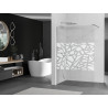 Mexen Kioto Walk-in Shower Screen 100 x 200 cm, White Pattern 8 mm, Chrome - 800-100-101-01-85