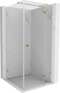 Mexen Lunar T right opening shower enclosure 120 x 120 cm, transparent, gold - 834T-120-120-50-00-P