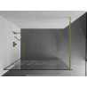 Mexen Kioto Walk-in shower wall 120 x 200 cm, white pattern 8 mm, gold - 800-120-101-50-85