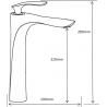 Mexen Lily high washbasin mixer tap, Gold - 73610-50