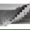 Mexen Kioto Walk-in Shower Wall 80 x 200 cm, white pattern 8 mm, rose gold - 800-080-101-60-85