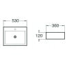 Mexen Paula countertop sink 53 x 36 cm, white - 21935300