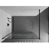 Mexen Kioto shower screen 80 x 200 cm, Transparent/White pattern 8 mm, Black - 800-080-101-70-85