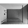 Mexen Kioto walk-in shower wall 80 x 200 cm, white pattern 8 mm, black - 800-080-101-70-85