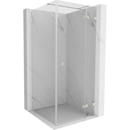 Mexen Lunar T Right-Hinged Shower Enclosure 120 x 120 cm, Transparent, Brushed Nickel - 834T-120-120-97-00-P