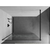 Mexen Kioto Shower Screen 140 x 200 Walk-in cm, White Pattern 8 mm, Black - 800-140-101-70-85