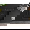Mexen Elix granite sink 1-bowl 600 x 500 mm, black, black siphon - 6525601005-77-B