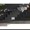 Mexen Elix granite sink, 1-bowl 700 x 500 mm, black/silver metallic, chrome siphon - 6526701005-73
