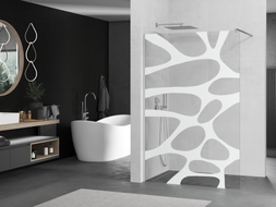 Mexen Kioto Walk-in Shower Screen 100 x 200 cm, White Wave 8 mm, Chrome - 800-100-101-01-97