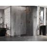 Mexen Lunar T right pivot shower cabin 115 x 80 cm, transparent, rose gold - 834T-115-080-60-00-P