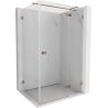 Mexen Lunar T right-side hinged shower enclosure 125 x 80 cm, transparent, rose gold - 834T-125-080-60-00-P