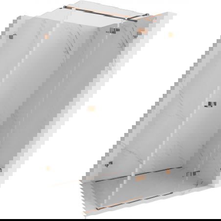 Mexen Lunar T right pivot shower cabin 140 x 80 cm, transparent, rose gold - 834T-140-080-60-00-P