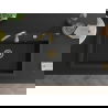 Mexen Elix granite sink 1-bowl 800 x 500 mm, black, gold siphon - 6527801005-77-G
