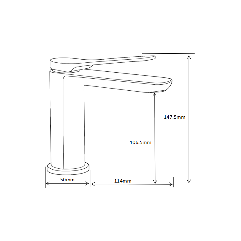 Mexen Largo washbasin faucet, chrome - 73700-00