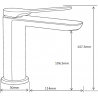 Mexen Largo washbasin faucet, chrome - 73700-00