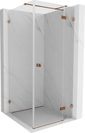Mexen Lunar T shower enclosure right swing 110 x 110 cm, transparent, rose gold - 834T-110-110-60-00-P