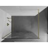 Mexen Kioto Walk-in Shower Wall 130 x 200 cm, White Wave 8 mm, Gold - 800-130-101-50-97