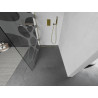 Mexen Kioto Walk-in Shower Wall 140 x 200 cm, White Wave 8 mm, Gold - 800-140-101-50-97