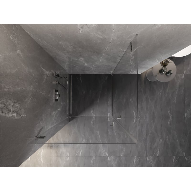 Mexen Lunar-B Duo pivot shower cabin 70 x 70 cm, transparent, chrome - 832-070L-070P-01-00