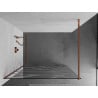 Mexen Kioto shower screen 90 x 200 cm, Transparent/White pattern 8 mm, Rose gold - 800-090-101-60-97