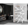 Mexen Kioto Walk-in Shower Wall 100 x 200 cm, White Wave 8 mm, Rose Gold - 800-100-101-60-97