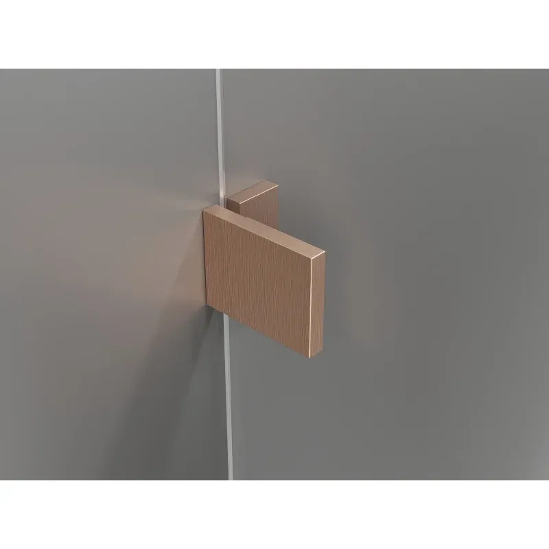 Mexen Lunar T shower enclosure hinged right 120 x 100 cm, transparent, brushed copper - 834T-120-100-65-00-P