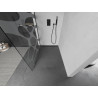 Mexen Kioto shower wall Walk-in 70 x 200 cm, white wave 8 mm, black - 800-070-101-70-97