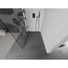 Mexen Kioto Shower Wall Walk-in 90 x 200 cm, White Wave 8 mm, Black - 800-090-101-70-97