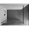 Mexen Kioto Walk-in Shower Wall 90 x 200 cm, white wave 8 mm, black - 800-090-101-70-97