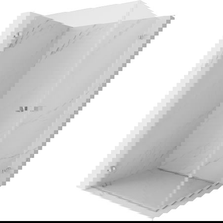 Mexen Lunar-B Duo Hinged Shower Enclosure 100 x 75 cm, Transparent, Chrome - 832-100L-075P-01-00