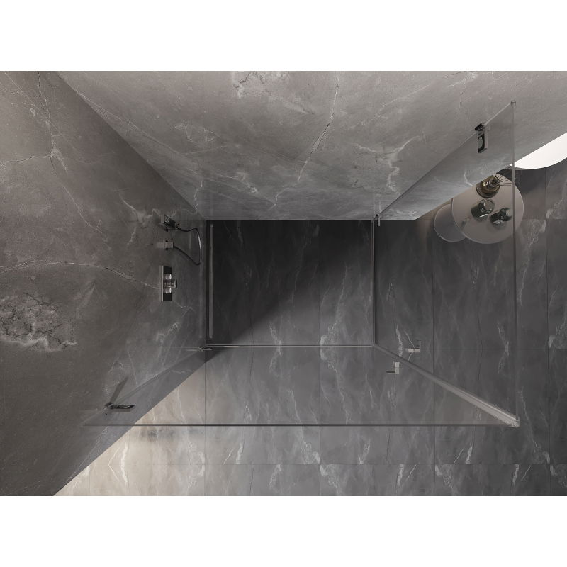 Mexen Lunar-B Duo hinged shower cabin 85 x 80 cm, transparent, chrome - 832-085L-080P-01-00