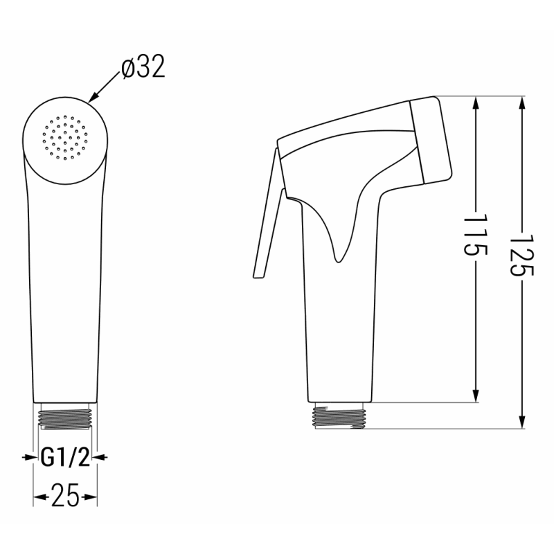 Mexen R-76 bidet handle, gold - 79576-50