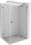 Mexen Lunar T hinged shower cabin right 110 x 80 cm, transparent, brushed gun gray - 834T-110-080-66-00-P