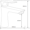 Mexen Axel washbasin mixer tap, Chrome - 73800-00