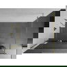 Mexen Kioto+ shower screen with a shelf and rail 130 x 200 cm, Transparent 8 mm, Gold - 800-130-121-50-00
