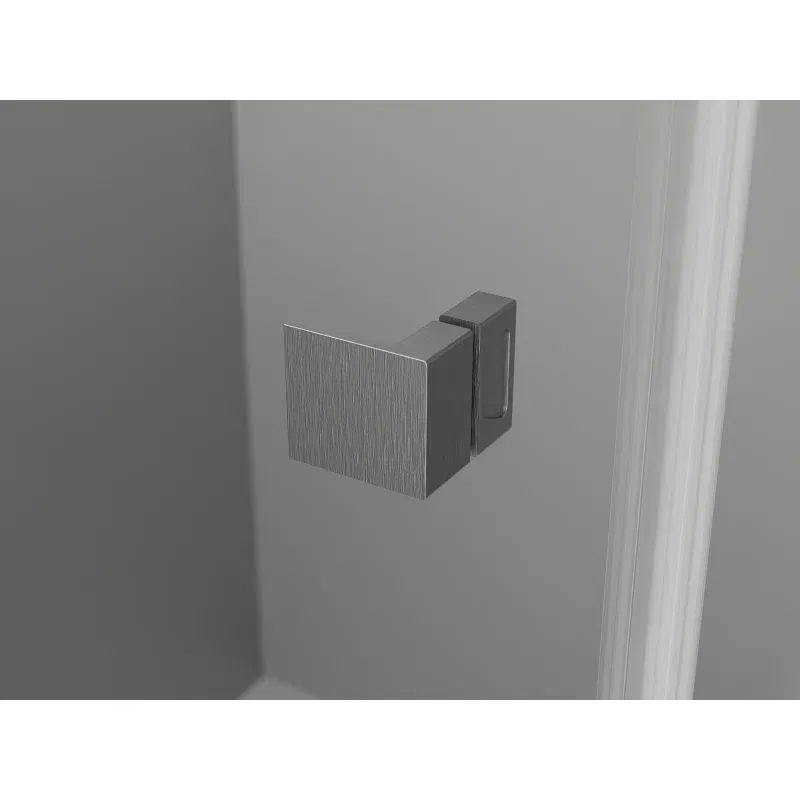 Mexen Lunar T Hinged Shower Enclosure Right 120 x 90 cm, Transparent, Brushed Gun Gray - 834T-120-090-66-00-P