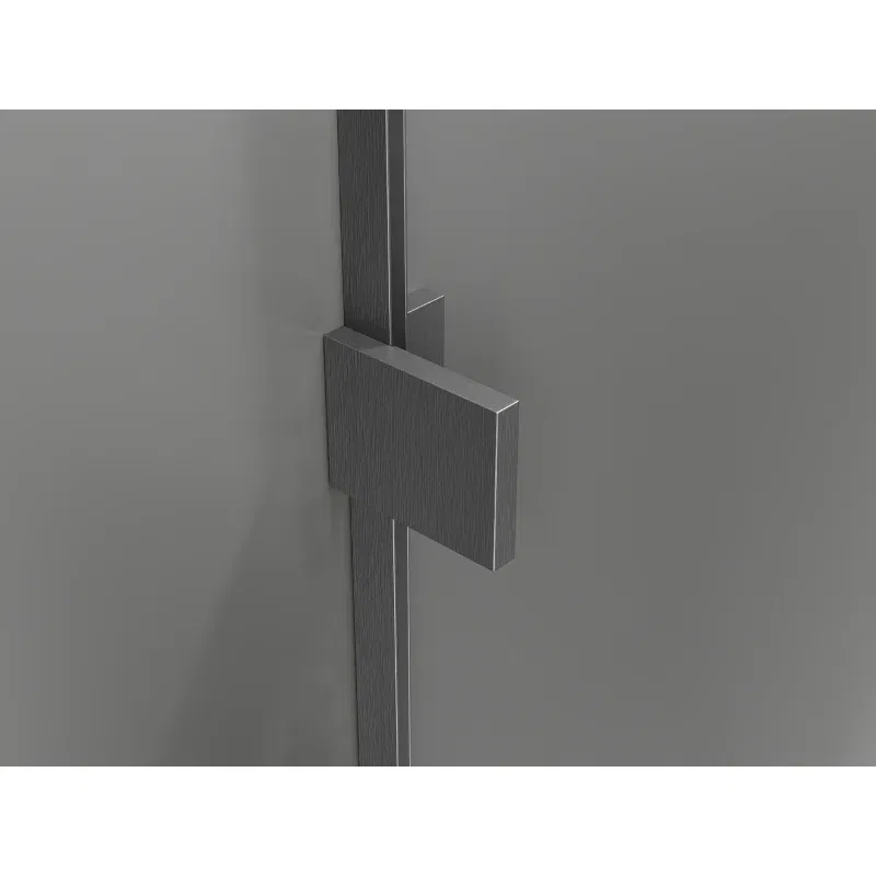 Mexen Lunar T Hinged Shower Enclosure Right 120 x 90 cm, Transparent, Brushed Gun Gray - 834T-120-090-66-00-P