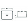 Mexen Alba countertop washbasin 50 x 40 cm, matte black - 21955085