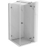 Mexen Lunar T right folding shower cabin 110 x 110 cm, transparent, brushed gun gray - 834T-110-110-66-00-P