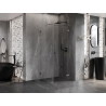 Mexen Lunar T right folding shower cabin 110 x 110 cm, transparent, brushed gun gray - 834T-110-110-66-00-P
