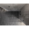 Mexen Lunar T right folding shower cabin 110 x 110 cm, transparent, brushed gun gray - 834T-110-110-66-00-P