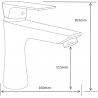 Mexen Axel sink faucet, black - 73800-70