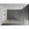 Mexen Kioto+ shower wall with shelf Walk-in 120 x 200 cm, frost, gold - 800-120-121-50-30